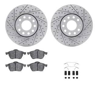 R1 Concepts WBUH1-73030 Brake Rotors - Carbon Coated - D/S W/ Optimum Oe Pads & Hdw